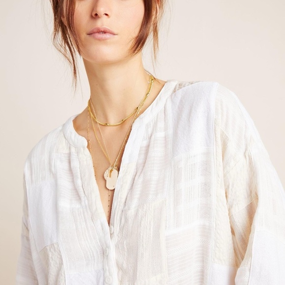 NWT Anthropologie Maeve Zoe Patchwork Swing Top Small - Picture 4 of 11